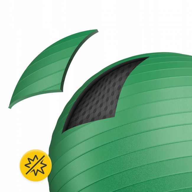 Мяч для фитнеса (фитбол) 4FIZJO 55 см Anti-Burst Green (P-5907739316264)