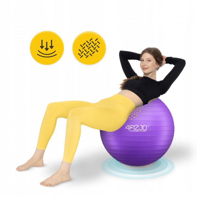 Мяч для фитнеса (фитбол) 4FIZJO 75 см Anti-Burst Violet (P-5905973404815)