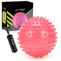 М'яч для пілатесу, йоги, реабілітації Actiget 20 см масажний ACT0151 Pink