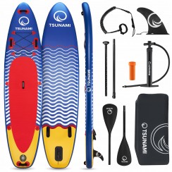 Надувная SUP доска (САП борд) TSUNAMI 350 см с веслом Wave T04 (P-5907739314239)