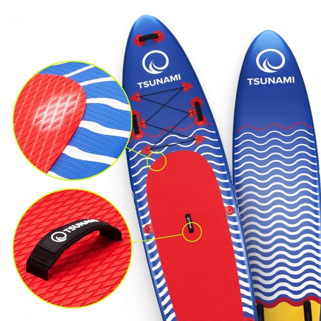 Надувна SUP дошка (САП борд) TSUNAMI 350 см з веслом Wave T04 (P-5907739314239)