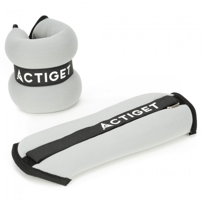 Утяжелители-манжеты для ног и рук Actiget 2 x 1 кг ACT0128 Grey/Black