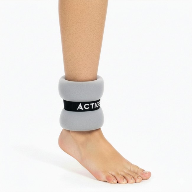 Утяжелители-манжеты для ног и рук Actiget 2 x 1 кг ACT0128 Grey/Black