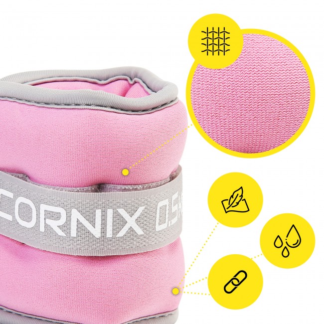 Утяжелители-манжеты для ног и рук Cornix 2 x 0.5 кг XR-0358