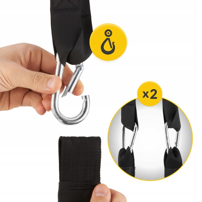 Петли подвесные (Береша) 4FIZJO AB Sling Straps Black (P-5905973402309)