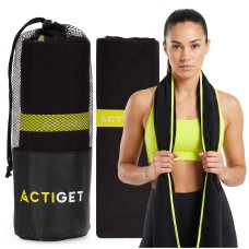 Полотенце спортивное Actiget 180 x 100 см из микрофибры ACT0189 Black