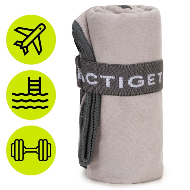 Спортивний рушник Actiget 80 x 40 см з мікрофібри ACT0183 Grey