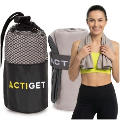 Спортивний рушник Actiget 80 x 40 см з мікрофібри ACT0183 Grey