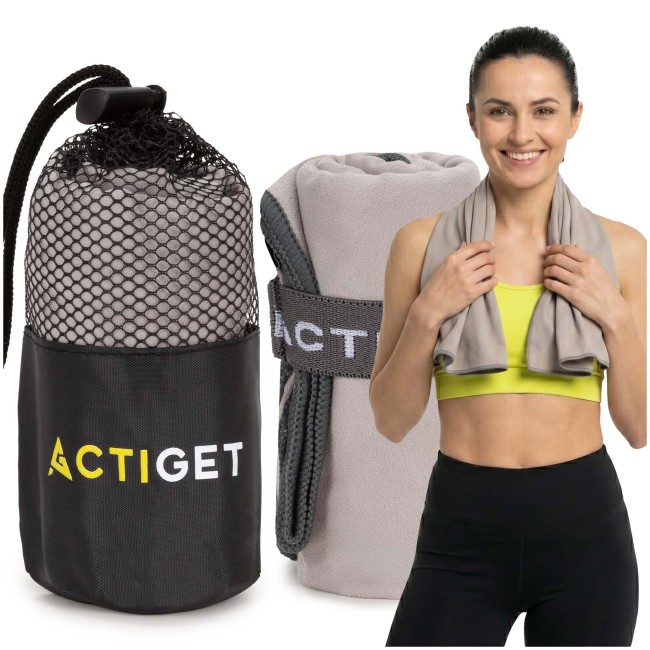 Спортивний рушник Actiget 80 x 40 см з мікрофібри ACT0183 Grey
