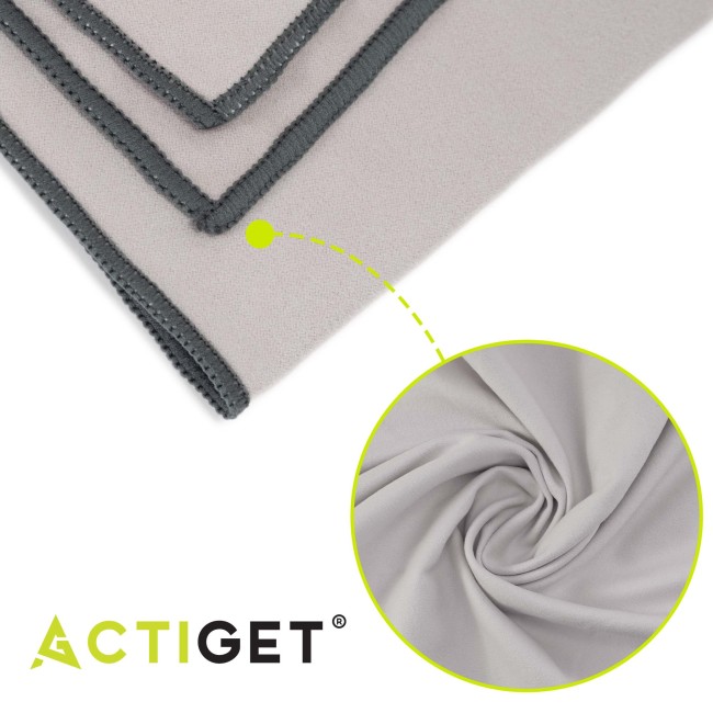 Спортивний рушник Actiget 80 x 40 см з мікрофібри ACT0183 Grey