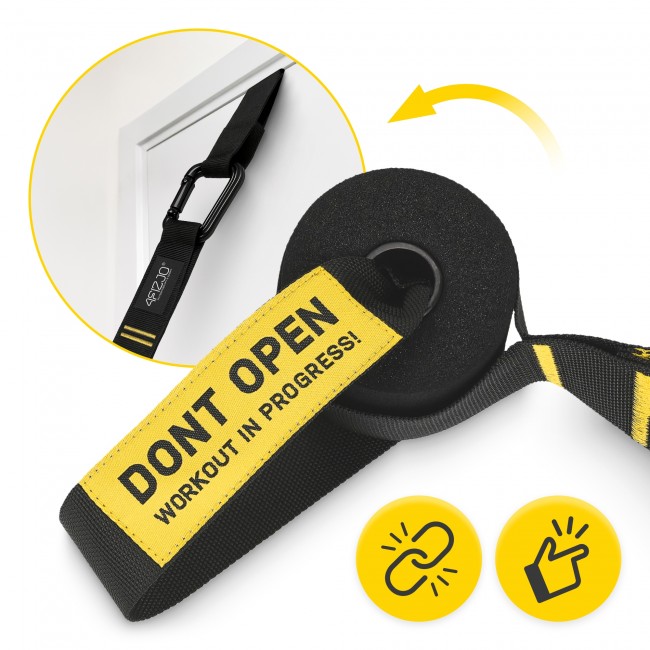 Гімнастичні кільця 4FIZJO з ABS пластику, регульовані Black/Yellow (P-5905973406109)