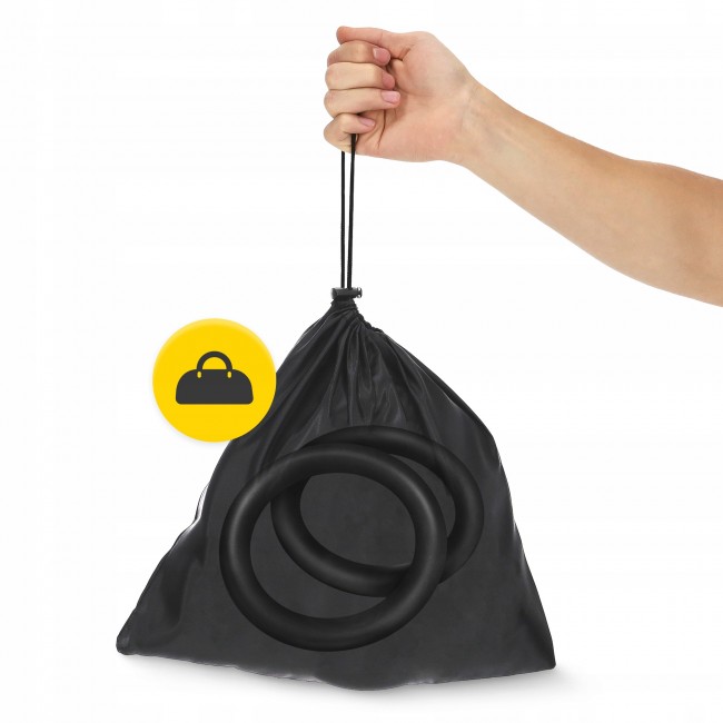 Гімнастичні кільця 4FIZJO з ABS пластику, регульовані Black/Yellow (P-5905973406109)