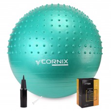 Мяч для фитнеса (фитбол) Cornix 65 см полумассажный Anti-Burst XR-0480 Mint
