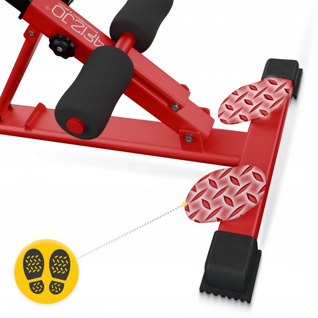 Скамья для гиперэкстензии 4FIZJO регулируемая Red/Black (P-5905973402682)