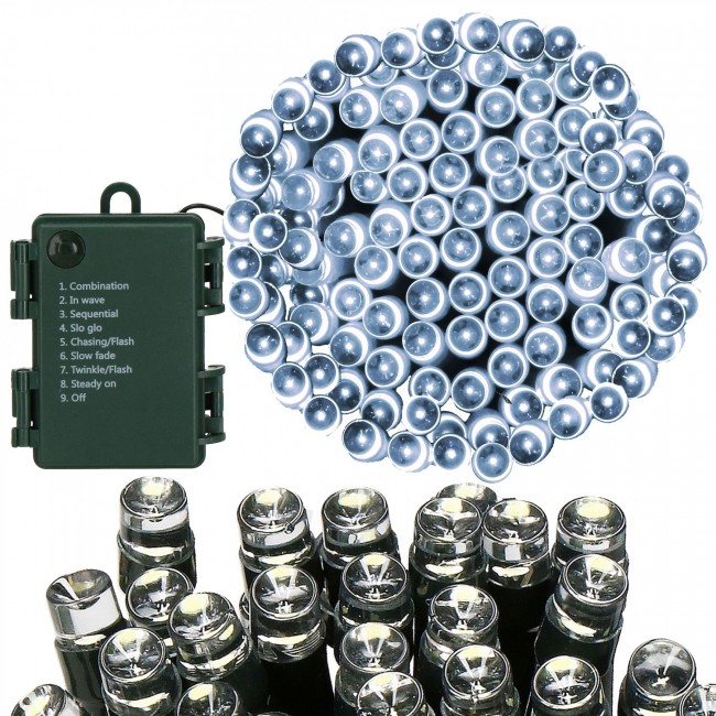Гирлянда на батарейках Springos 10 м 100 LED CL4031 Cold White