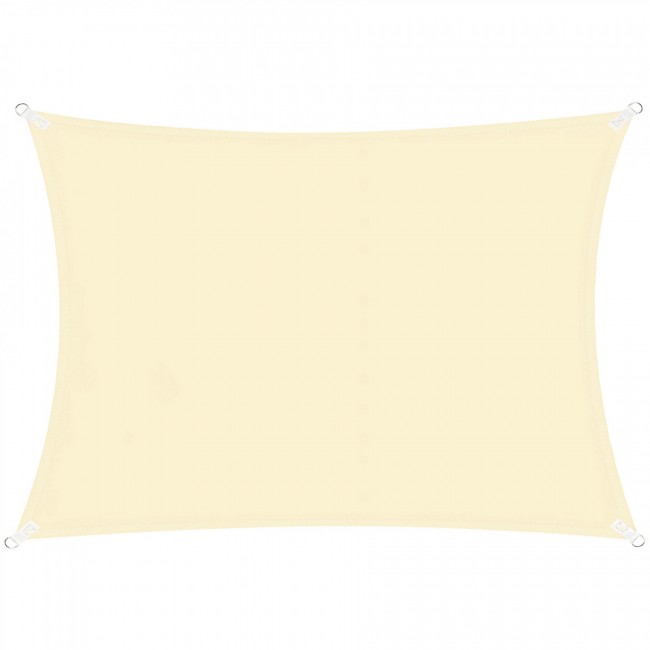 Тент-парус тіньовий для дому, саду та туризму Springos 3 x 2 м SN1040 Light Yellow