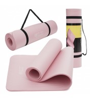 Коврик (мат) спортивный 4FIZJO NBR 180 x 60 x 1.5 см для йоги и фитнеса 4FJ0370 Pink