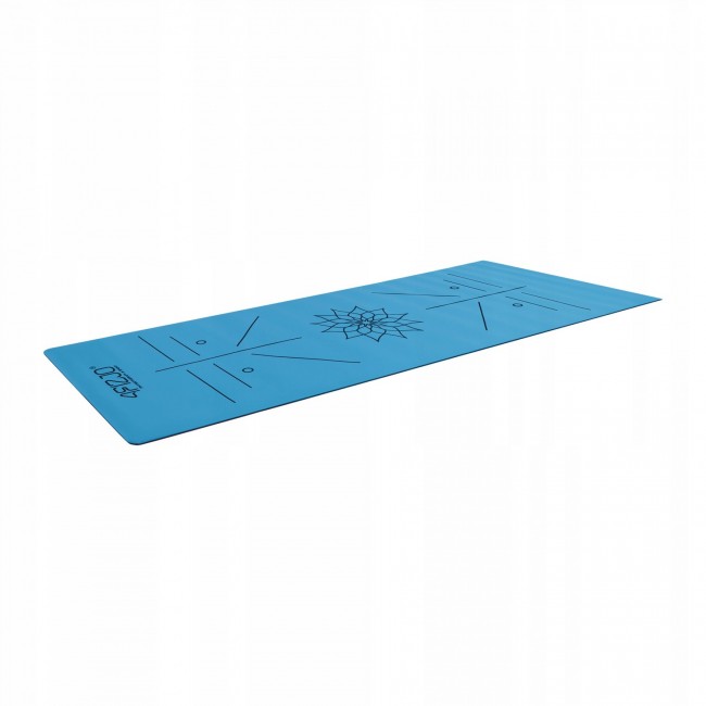 Килимок (мат) спортивний 4FIZJO PU 183 x 68 x 0.4 см для йоги та фітнесу Blue (P-5907739319555)