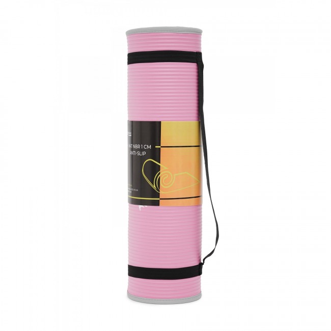 Коврик спортивный Cornix NBR 183 x 61 x 1 cм для йоги и фитнеса XR-0095 Pink/Grey
