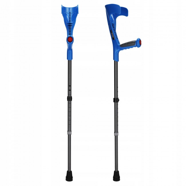 Костыли ортопедические 4FIZJO MED 2 шт с опорой для локтя, регулируемые Blue (P-5905973403597)