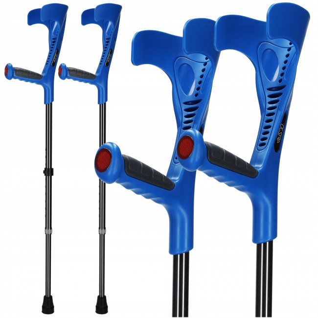 Костыли ортопедические 4FIZJO MED 2 шт с опорой для локтя, регулируемые Blue (P-5905973403597) Костыли ортопедические 4FIZJO MED 2 шт с опорой для локтя, регулируемые Blue (P-5905973403597)