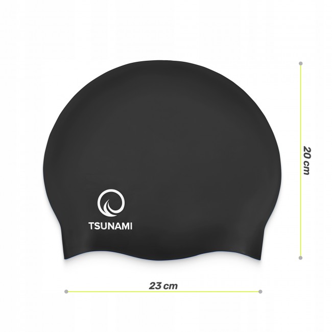 Шапочка для плавання TSUNAMI Pro Black (P-5905973401876)