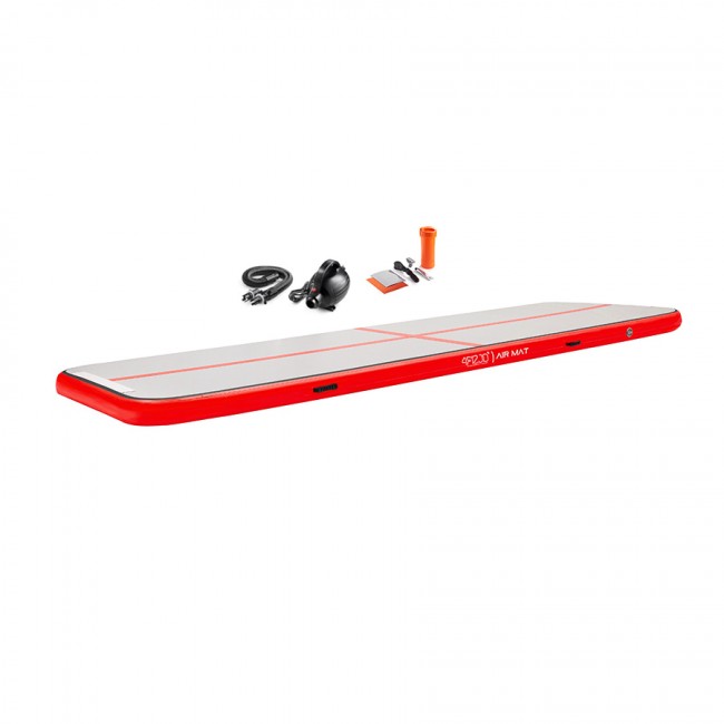 Мат гімнастичний надувний 4FIZJO Air Track Mat 600 x 100 x 15 см White/Red (P-5907739311801) Мат гімнастичний надувний 4FIZJO Air Track Mat 600 x 100 x 15 см White/Red (P-5907739311801)