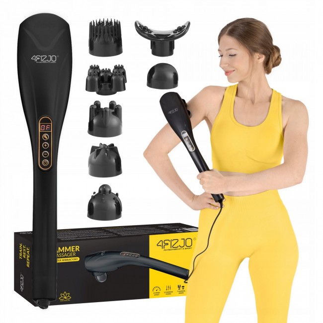 Ручний вібраційний масажер для тіла 4FIZJO Long Stick 7 в 1 Black (P-5907739319142) Ручний вібраційний масажер для тіла 4FIZJO Long Stick 7 в 1 Black (P-5907739319142)