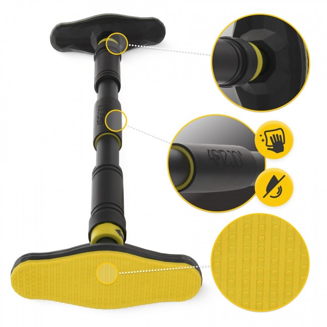Турник раздвижной 4FIZJO ULTRA 66-100 см Black/Yellow (P-5905973400343)