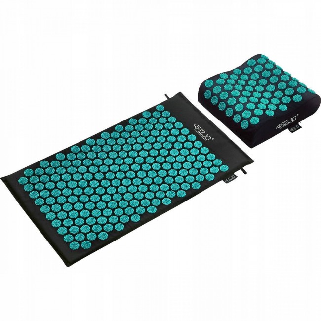 Коврик акупунктурный с подушкой 4FIZJO Ergo Mat Аппликатор Кузнецова Black/Blue (P-5907739313911)