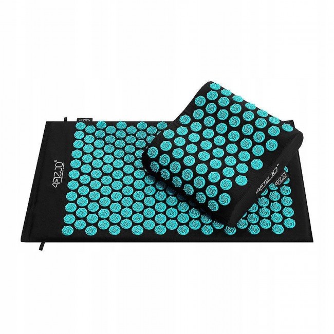Коврик акупунктурный с подушкой 4FIZJO Ergo Mat Аппликатор Кузнецова Black/Blue (P-5907739313911)