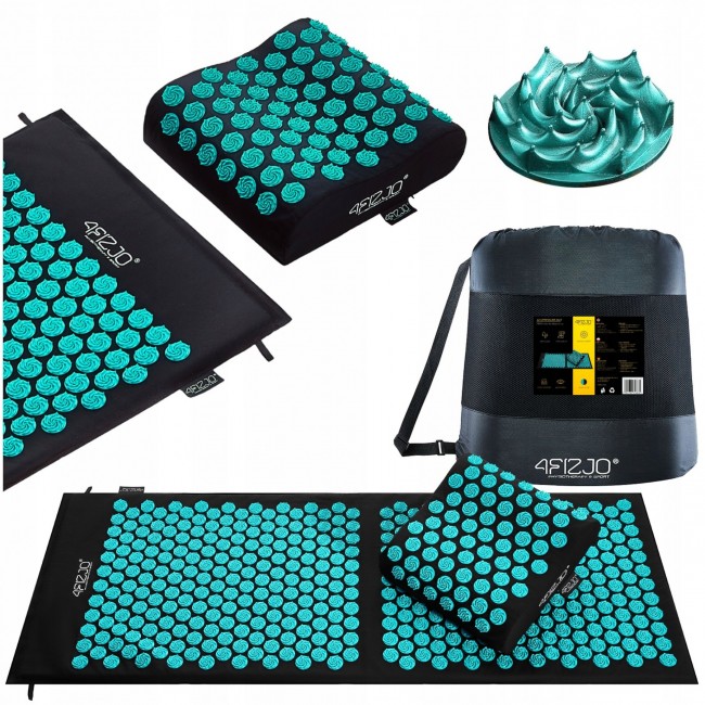 Килимок акупунктурний з подушкою 4FIZJO Ergo Mat XL Аплікатор Кузнєцова Black/Blue (P-5907739313874) Килимок акупунктурний з подушкою 4FIZJO Ergo Mat XL Аплікатор Кузнєцова Black/Blue (P-5907739313874)