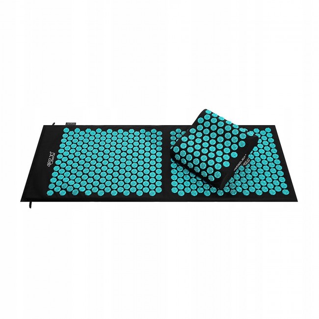 Килимок акупунктурний з подушкою 4FIZJO Ergo Mat XL Аплікатор Кузнєцова Black/Blue (P-5907739313874)