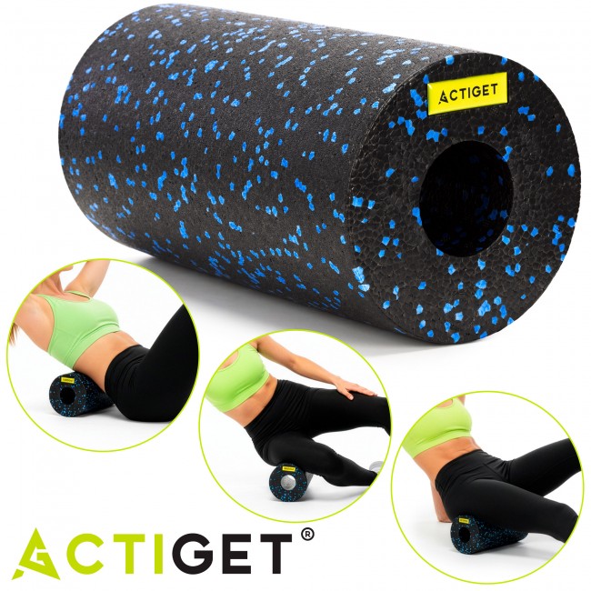 Масажний ролик Actiget EPP 29.5 x 15 см (валик, роллер) ACT0093 Black/Blue