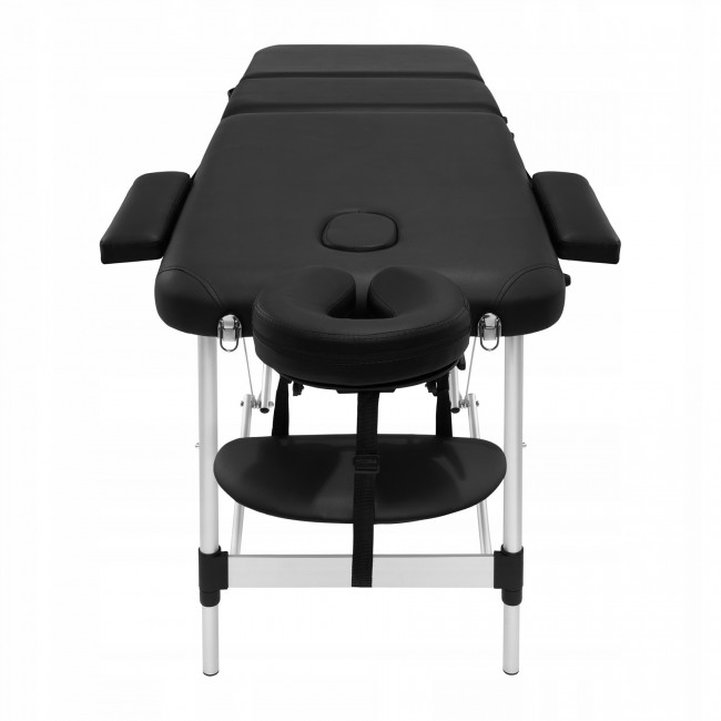 Массажный стол складной 4FIZJO Massage Table+ Alu W60 Black (P-5907739318381)