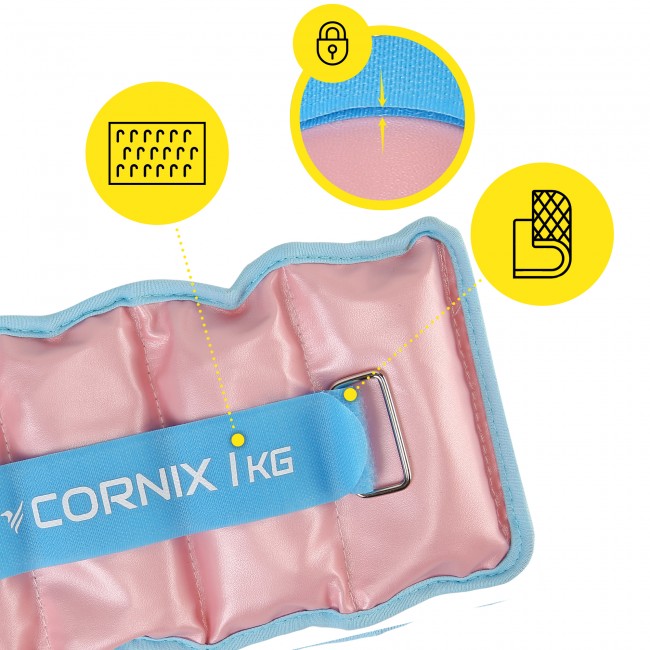 Утяжелители-манжеты для ног и рук Cornix 2 x 1 кг XR-0399