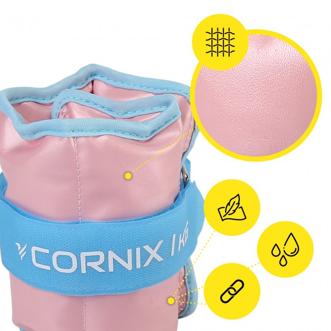 Утяжелители-манжеты для ног и рук Cornix 2 x 1 кг XR-0399
