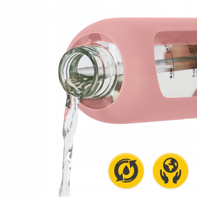 Бутылка для воды спортивная 4FIZJO 750 мл стеклянная Pink (P-5905973404204)