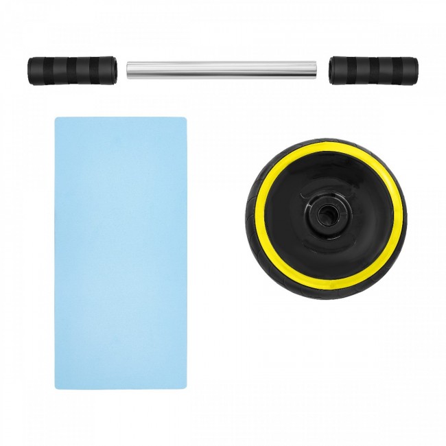 Ролик (гимнастическое колесо) для пресса 4FIZJO Ab Wheel XL Black/Yellow (P-5907739314444)