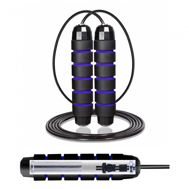 Скакалка скоростная для кроссфита Cornix Speed ​​Rope Classic с отягощением XR-0351 Black/Blue