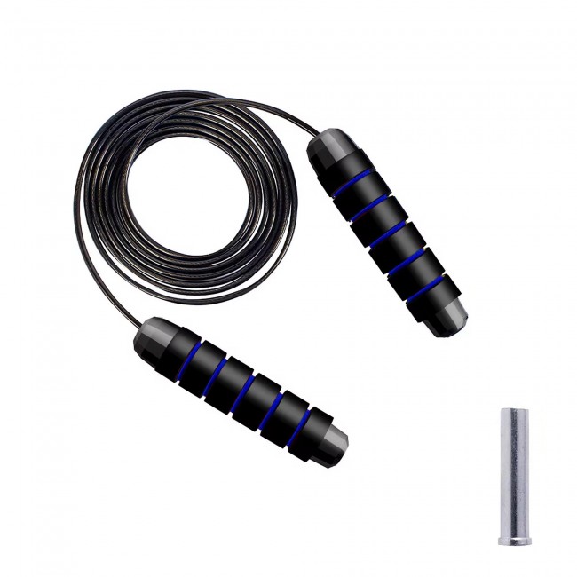 Скакалка скоростная для кроссфита Cornix Speed ​​Rope Classic с отягощением XR-0351 Black/Blue