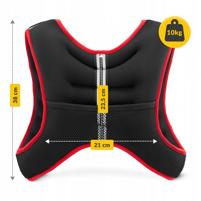 Жилет-утяжелитель для тренировок 4FIZJO 10 кг Black/Red (P-5905973402163)