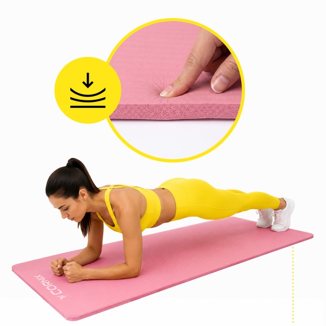 Коврик спортивный Cornix NBR 183 x 61 x 1.5 cм для йоги и фитнеса XR-0497 Pink