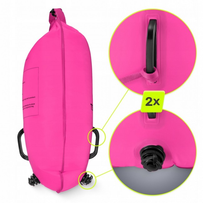 Буй для плавання TSUNAMI надувний 2 в 1 Pink (P-5907739314031)