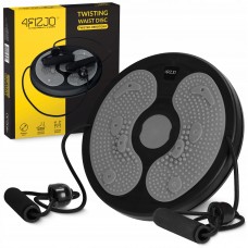 Диск здоровья для талии 4FIZJO Mini Twister с эспандерами Black/Grey (P-5905973402149)