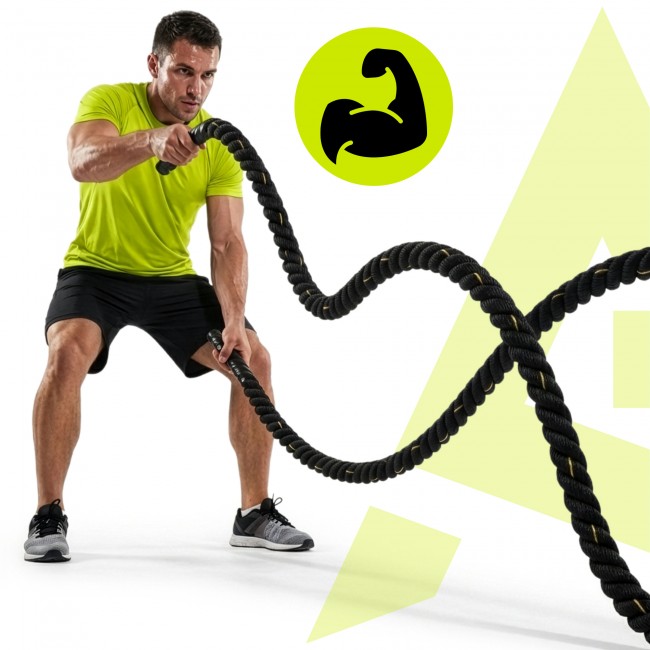Канат тренировочный Actiget Battle Rope 9 м для кроссфита ACT0015 Black