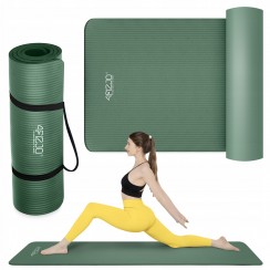 Килимок (мат) спортивний 4FIZJO NBR 180 x 60 x 1 см для йоги та фітнесу Navy Green (P-5905973406680)