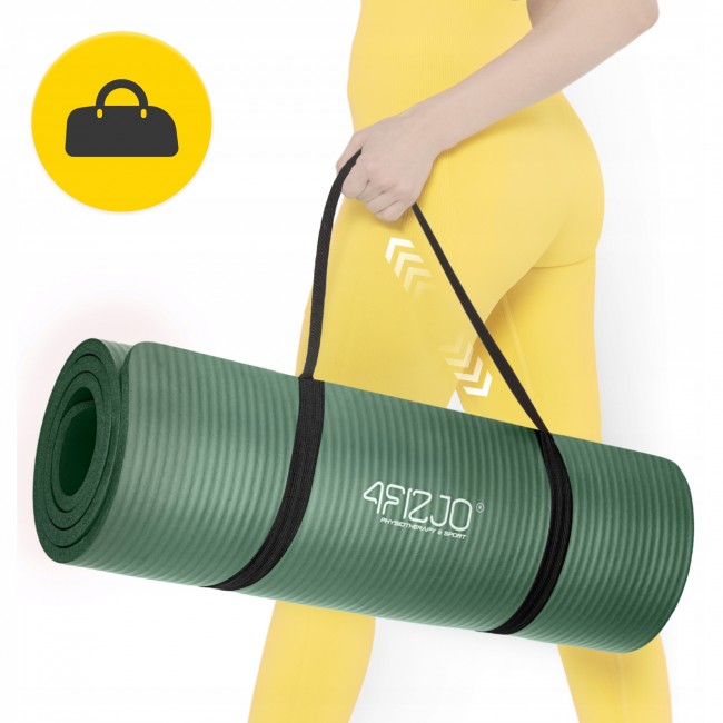 Коврик (мат) спортивный 4FIZJO NBR 180 x 60 x 1 см для йоги и фитнеса Navy Green (P-5905973406680)