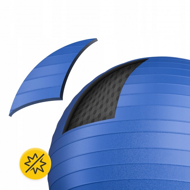 Мяч для фитнеса (фитбол) 4FIZJO 85 см Anti-Burst Blue (P-5907739316400)