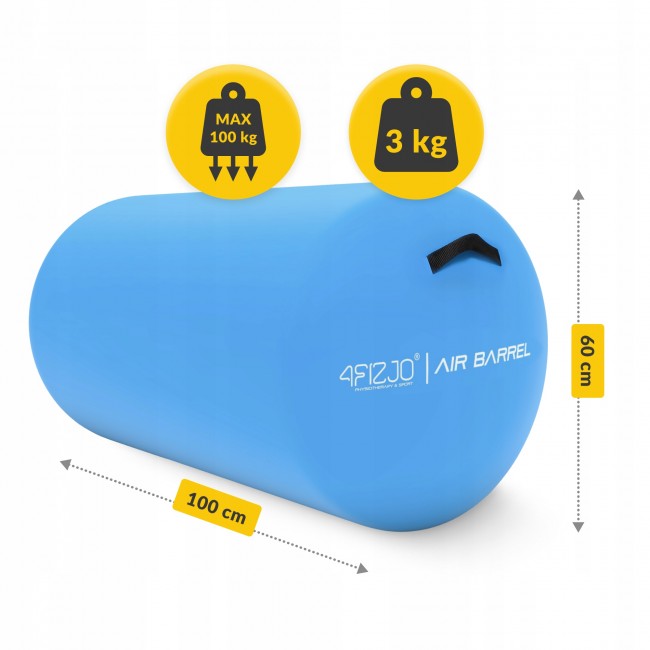 Повітряна бочка для гімнастики 4FIZJO Air Barrel 100 x 60 см Blue (P-5905973403108)